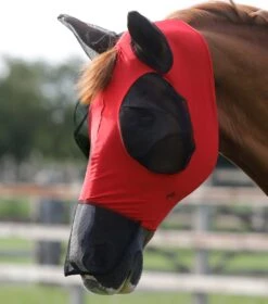 Comfort Tech Lycra Fly Mask Xtra -Premier Equine Comfort Tech Lycra Fly Mask Xtra Red 1
