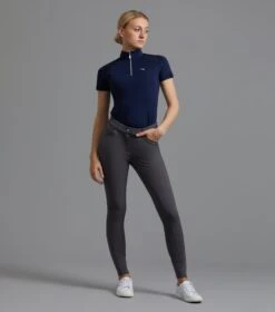 Delta Ladies Full Seat Gel Riding Breeches -Premier Equine Delta ladies breeches anthracite 6