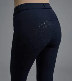 Delta Ladies Full Seat Gel Riding Breeches -Premier Equine Delta ladies breeches navy 3