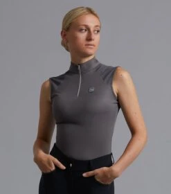 Derina Ladies Technical Sleeveless Riding Top 20 Derina Ladies Technical Sleeveless Riding Top -Premier Equine Derina Ladies Technical Sleeveless Riding Top Grey 1