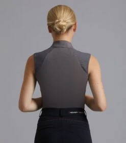 Derina Ladies Technical Sleeveless Riding Top 22 Derina Ladies Technical Sleeveless Riding Top -Premier Equine Derina Ladies Technical Sleeveless Riding Top Grey 3