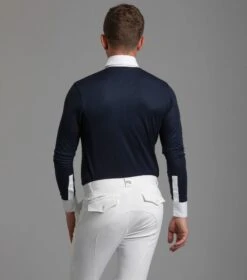 Giulio Men's Long Sleeve Show Shirt -Premier Equine Giulio Shirt Navy 4