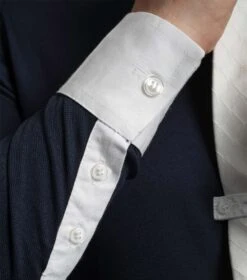 Giulio Men's Long Sleeve Show Shirt -Premier Equine Giulio Shirt Navy 5