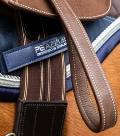 Lizzano Anatomic Leather Stud Girth -Premier Equine Lizzano Anatomic Leather Stud Girth Brown3
