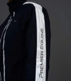 Lumen Reflective Unisex Riding Jacket -Premier Equine LumenWaterproofRidingJacket Navy5