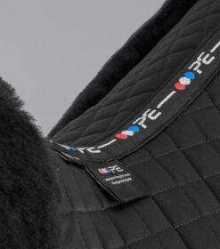 Merino Wool Saddle Pad - GP/Jump Numnah -Premier Equine Merino Wool Half Lined GP Jump Numnah Black 3 76