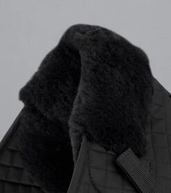 Merino Wool Saddle Pad - GP/Jump Numnah -Premier Equine Merino Wool Half Lined GP Jump Numnah Black 5