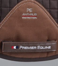 Merino Wool Saddle Pad - GP/Jump Numnah -Premier Equine Merino Wool Half Lined GP Jump Numnah Brown 2