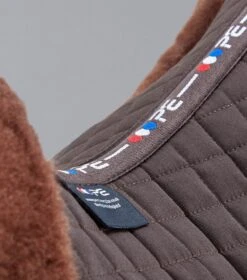 Merino Wool Saddle Pad - GP/Jump Numnah -Premier Equine Merino Wool Half Lined GP Jump Numnah Brown 3 36