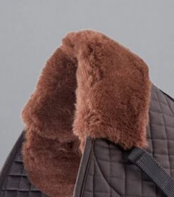 Merino Wool Saddle Pad - GP/Jump Numnah -Premier Equine Merino Wool Half Lined GP Jump Numnah Brown 4