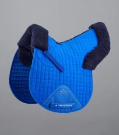 Merino Wool Saddle Pad - GP/Jump Numnah -Premier Equine Merino Wool Half Lined GP Jump Numnah Royal Blue Navy 1