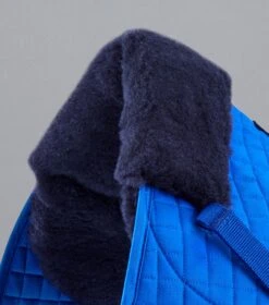 Merino Wool Saddle Pad - GP/Jump Numnah -Premier Equine Merino Wool Half Lined GP Jump Numnah Royal Blue Navy 2