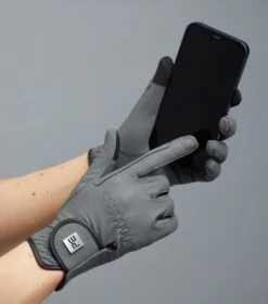 Metaro Ladies Riding Gloves 29 Metaro Ladies Riding Gloves -Premier Equine Metaro Glove Grey 2