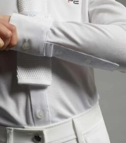 Mini Giulio Boy's Long Sleeve Show Shirt -Premier Equine MiniGiulioBoy sLongSleeveTieShirt White 5