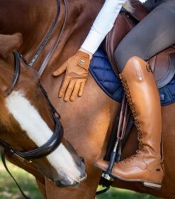 Mizar Ladies Leather Riding Gloves 41 Mizar Ladies Leather Riding Gloves -Premier Equine Mizar Gloves Tan 2