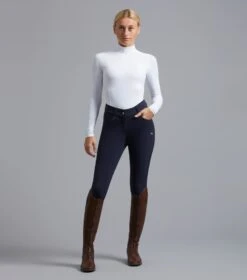 Moneta Ladies Riding Breeches 20 Moneta Ladies Riding Breeches -Premier Equine Moneta Ladies Full Seat Gel Riding Breeches Navy 1