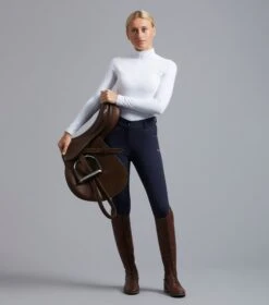 Moneta Ladies Riding Breeches 21 Moneta Ladies Riding Breeches -Premier Equine Moneta Ladies Full Seat Gel Riding Breeches Navy 2
