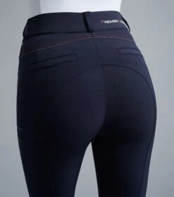 Moneta Ladies Riding Breeches 23 Moneta Ladies Riding Breeches -Premier Equine Moneta Ladies Full Seat Gel Riding Breeches Navy 4
