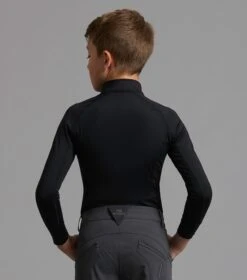 Junior Ombretta Technical Riding Top -Premier Equine Ombretta Junior Base Layer Black 4