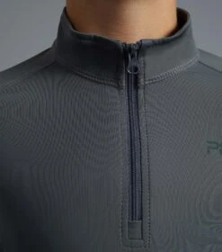 Junior Ombretta Technical Riding Top -Premier Equine Ombretta Junior Base Layer Grey 3