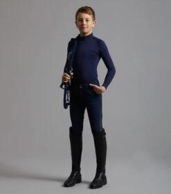 Junior Ombretta Technical Riding Top -Premier Equine Ombretta Junior Base Layer Navy 2