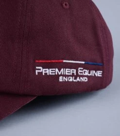 Premier Equine Baseball Cap -Premier Equine PE Baseball cap wine 3