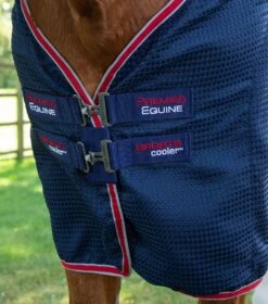 Premier Equine Sports Cooler Rug 17 Premier Equine Sports Cooler Rug -Premier Equine PE Sport Cooler Rug Navy 3