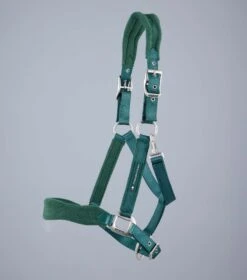 Fleece Padded Horse Head Collar 41 Fleece Padded Horse Head Collar -Premier Equine Padded Fleece Head Collar Green 2