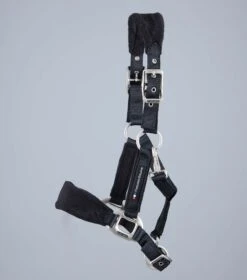 Fleece Padded Pony Head Collar -Premier Equine Pony Padded Fleece Head Collar Black 2