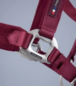 Fleece Padded Pony Head Collar -Premier Equine Pony Padded Fleece Head Collar Burgundy 6