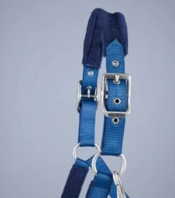 Fleece Padded Pony Head Collar -Premier Equine Pony Padded Fleece Head Collar Navy 3