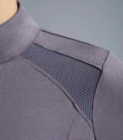 Remisa Ladies Technical Short Sleeve Riding Top -Premier Equine Remisa Ladies Technical Short Sleeved Riding Top Grey 4