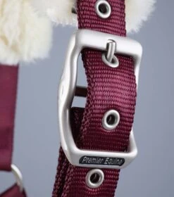 Techno Wool Lined Head Collar -Premier Equine Techno Wool Lined Head Collar Burgundy 4