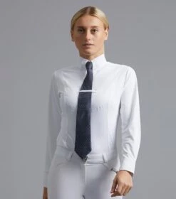 Tessa Ladies Long Sleeve Tie Shirt