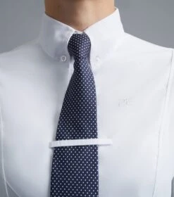 Tessa Ladies Long Sleeve Tie Shirt -Premier Equine Tessa Ladies Long Sleeve Tie shirt white 4