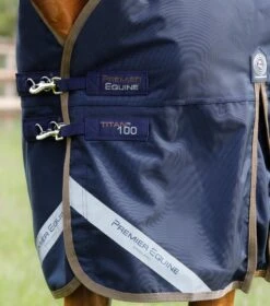 Titan 100g Original Turnout Rug -Premier Equine Titan 100 Original Turnout Rug Navy 3