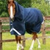Titan 200g Turnout Rug With Snug-Fit Neck Cover -Premier Equine Titan 200 Turnout Rug Navy 1