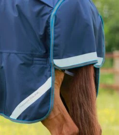 Titan 200g Turnout Rug With Snug-Fit Neck Cover -Premier Equine Titan 200 Turnout Rug Navy 6