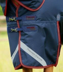Titan 450g Turnout Rug With Snug-Fit Neck Cover 19 Titan 450g Turnout Rug With Snug-Fit Neck Cover -Premier Equine Titan 450 Turnout Rug Navy 3