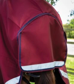Titan 50g Turnout Rug With Classic Neck Cover -Premier Equine Titan 50g Turnout Rug inc Neck Burgundy 6