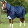 Akoni 0g Turnout Rug With Classic Neck Cover -Premier Equine akoni 0g turnout rug with classic neck cover navy 1