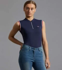 Alito Ladies Sleeveless Riding Top 32 Alito Ladies Sleeveless Riding Top -Premier Equine alito sleeveless top navy 1
