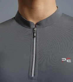 Allegra Ladies Short Sleeve Riding Top -Premier Equine allegra top grey 4