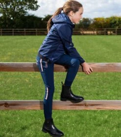 Arion Junior Unisex Riding Jacket With Hood -Premier Equine arion junior mid layer navy 2