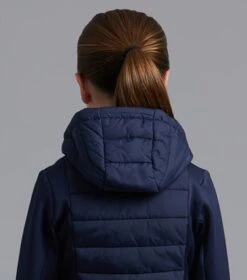 Arion Junior Unisex Riding Jacket With Hood -Premier Equine arion junior mid layer navy 3