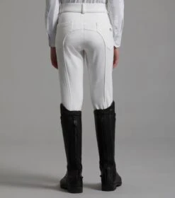 Brava Girls Full Seat Gel Competition Riding Breeches 10 Brava Girls Full Seat Gel Competition Riding Breeches -Premier Equine brava kids breeches white 3