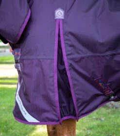 Buster Storm 420g Combo Turnout Rug With Classic Neck -Premier Equine buster storm 420 purple 4