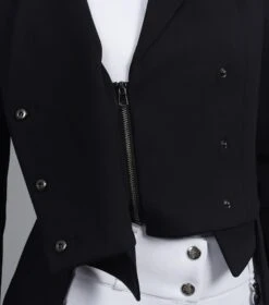 Capriole Ladies Short Tail Dressage Jacket -Premier Equine capriole competition jacket black 6 cf89c311 abee 4267 a829 7e523eaa33a6
