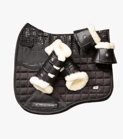 Carbon Tech Techno Wool Over Reach Boots -Premier Equine carbon tech techno wool over reach boots 1019sblk 485724