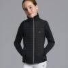 Mini Elena Girl's Hybrid Riding Jacket -Premier Equine elena kids hybrid technical jacket black 1